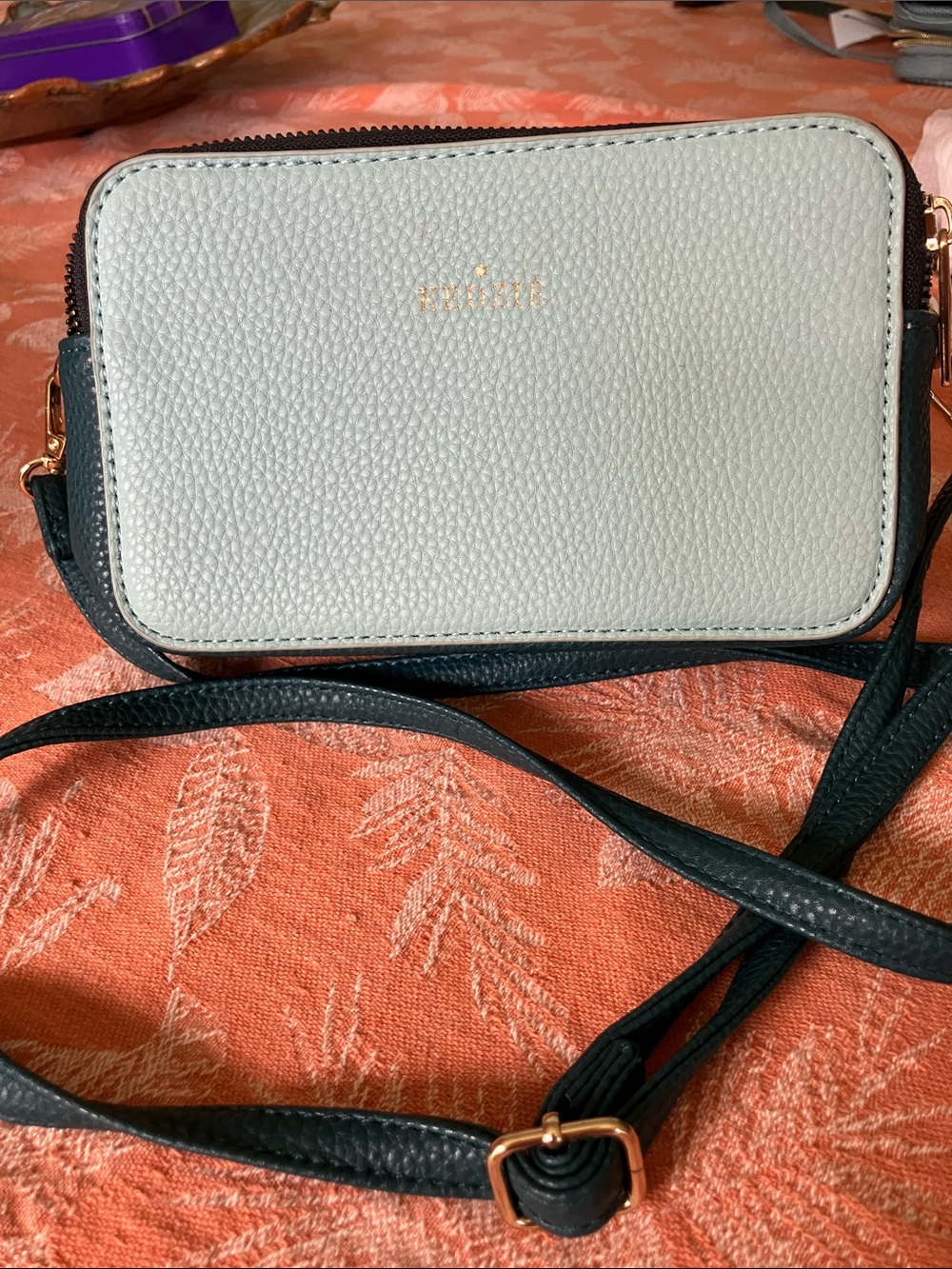 Kedzie Blue and Dark Teal Crossbody Bag